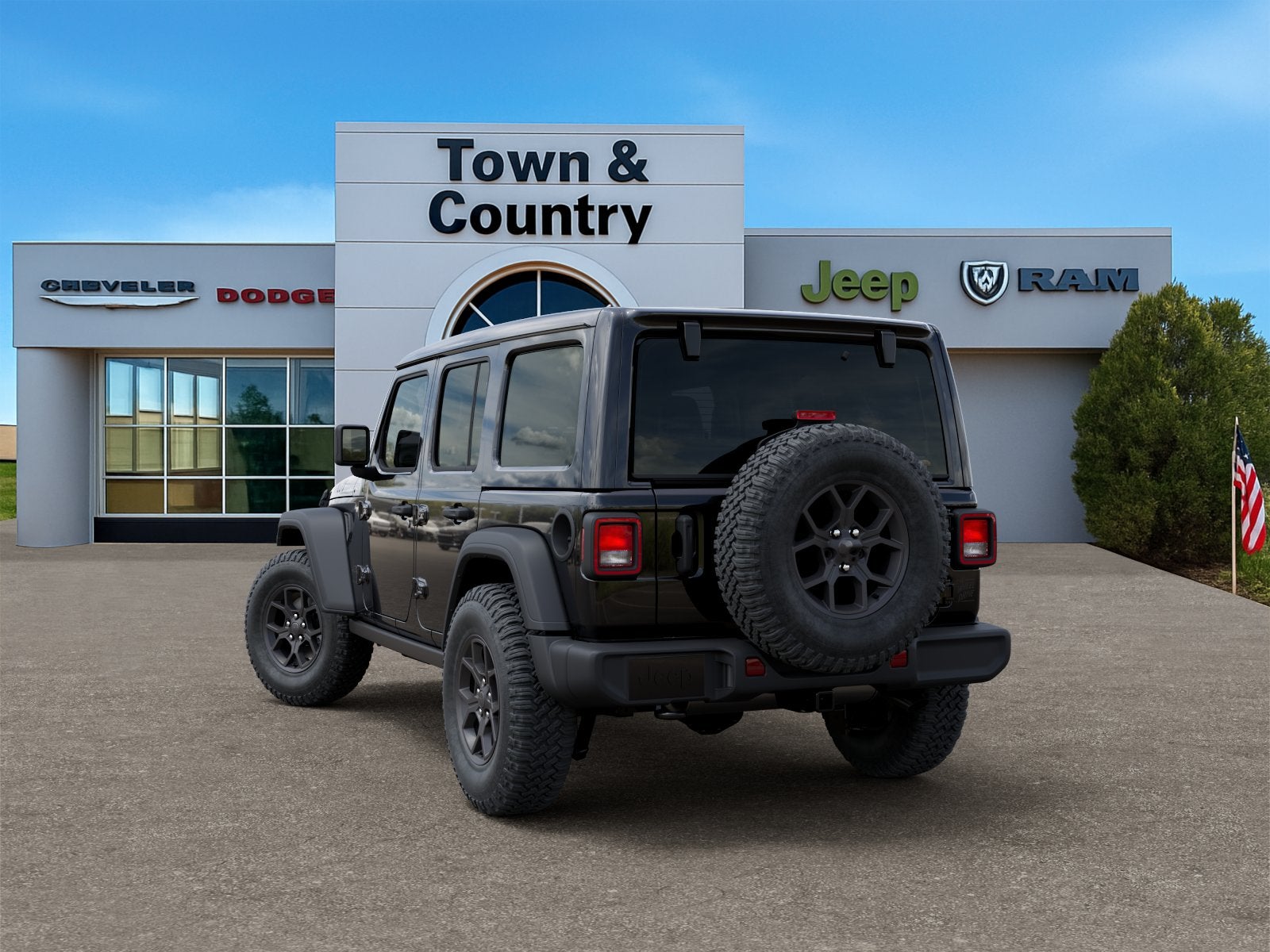 2026 Jeep Wrangler — rear three-quarter view