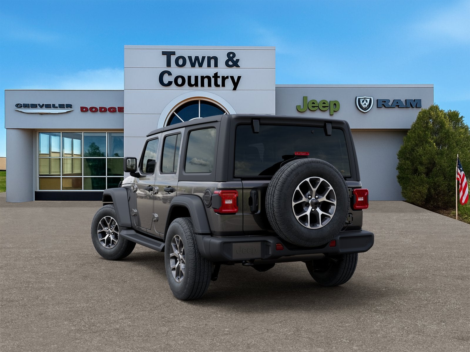2026 Jeep Wrangler — rear three-quarter view