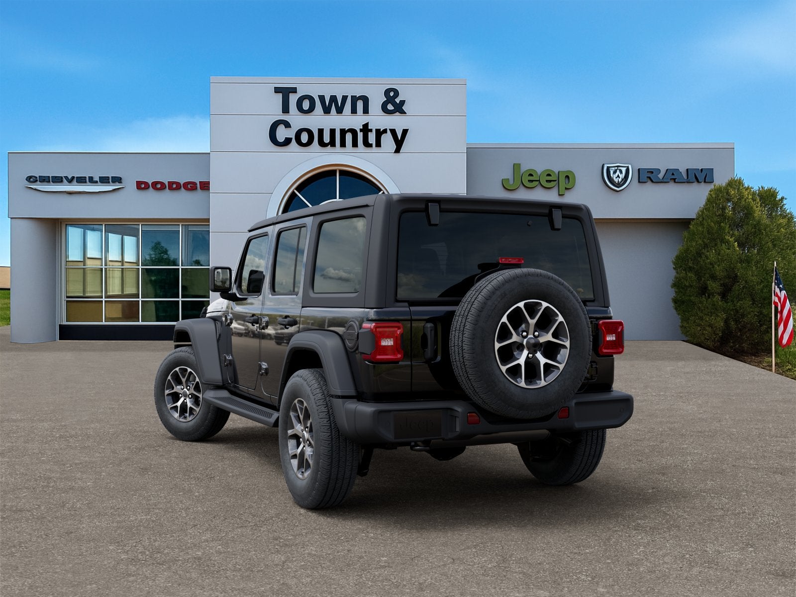 2026 Jeep Wrangler — rear three-quarter view