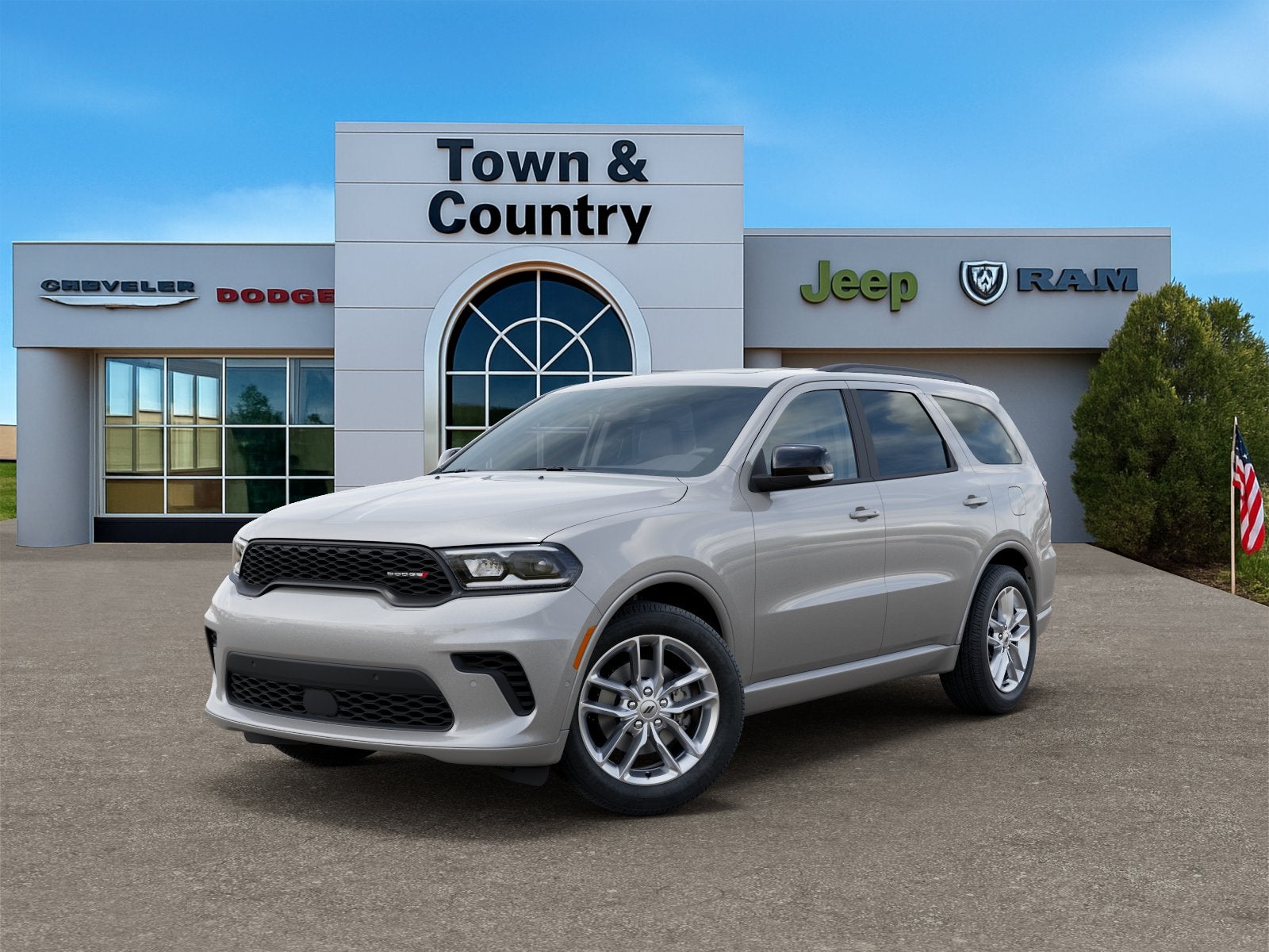 2026 Dodge Durango DURANGO GT PLUS AWD in Triple Nickel Exterior Paint — front three-quarter view