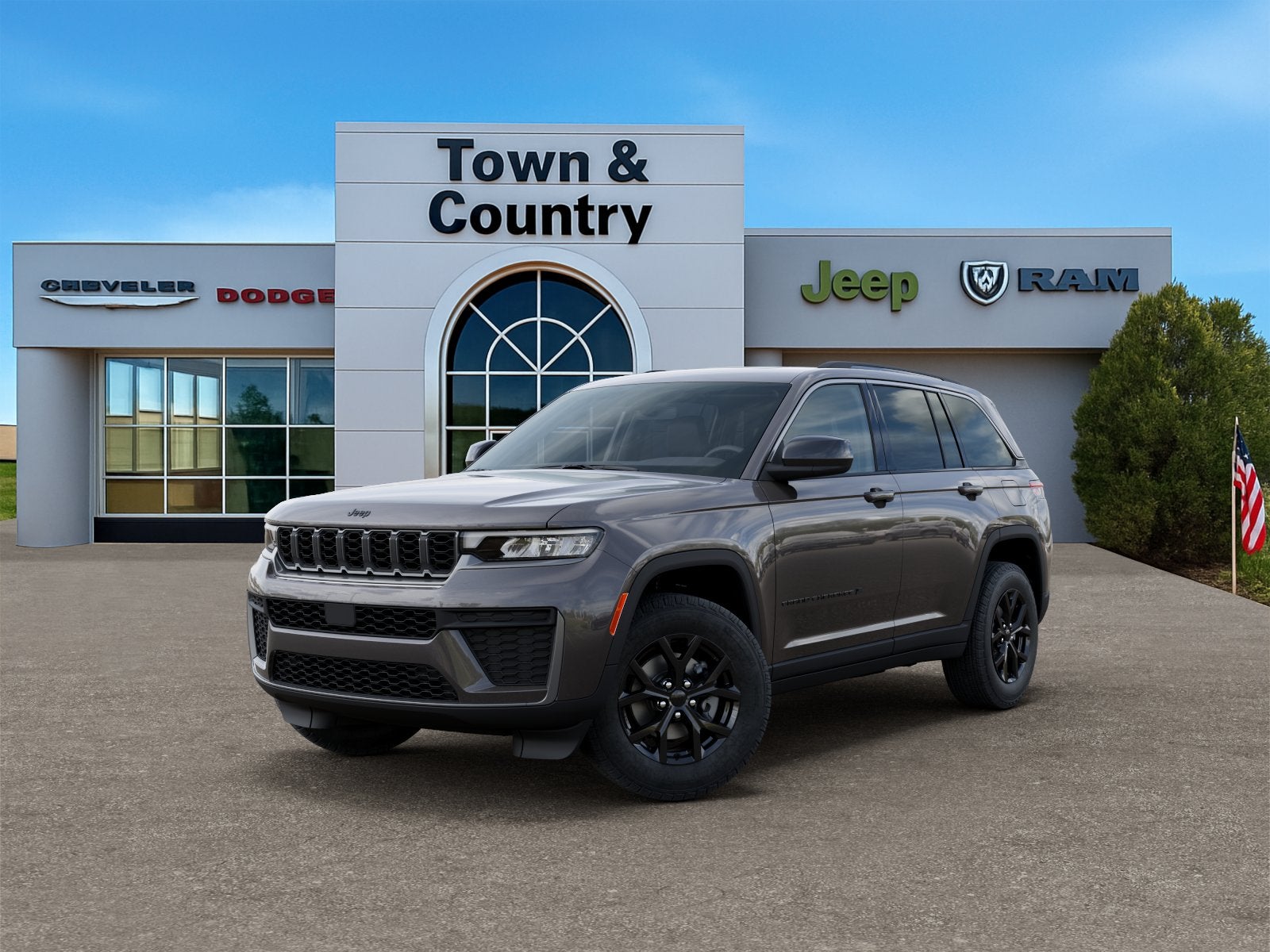 2026 Jeep Grand Cherokee GRAND CHEROKEE LAREDO ALTITUDE 4X4 in Baltic Gray Metallic Clear-Coat Exterior Paint — front three-quarter view