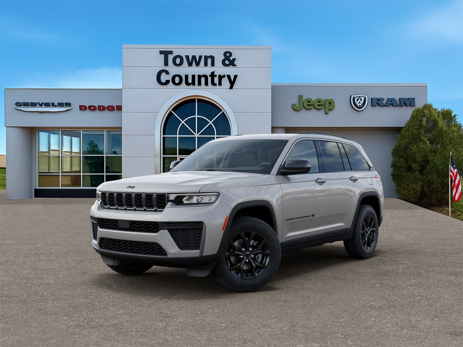 2026 Jeep Grand Cherokee GRAND CHEROKEE LAREDO ALTITUDE 4X4 in Silver Zynith Exterior Paint — front three-quarter view