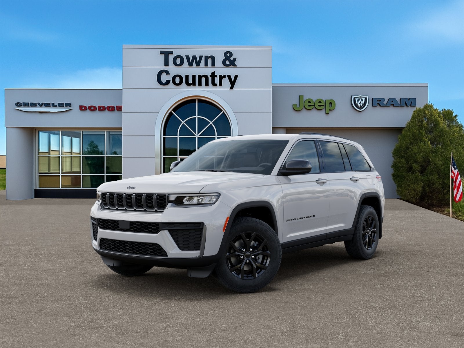 2026 Jeep Grand Cherokee GRAND CHEROKEE LAREDO ALTITUDE 4X4 in Bright White Clear-Coat Exterior Paint — front three-quarter view
