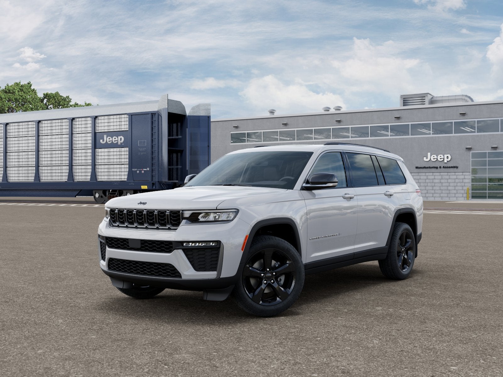 2026 Jeep Grand Cherokee GRAND CHEROKEE L LIMITED 4X4 in Bright White Clear-Coat Exterior Paint — front three-quarter view