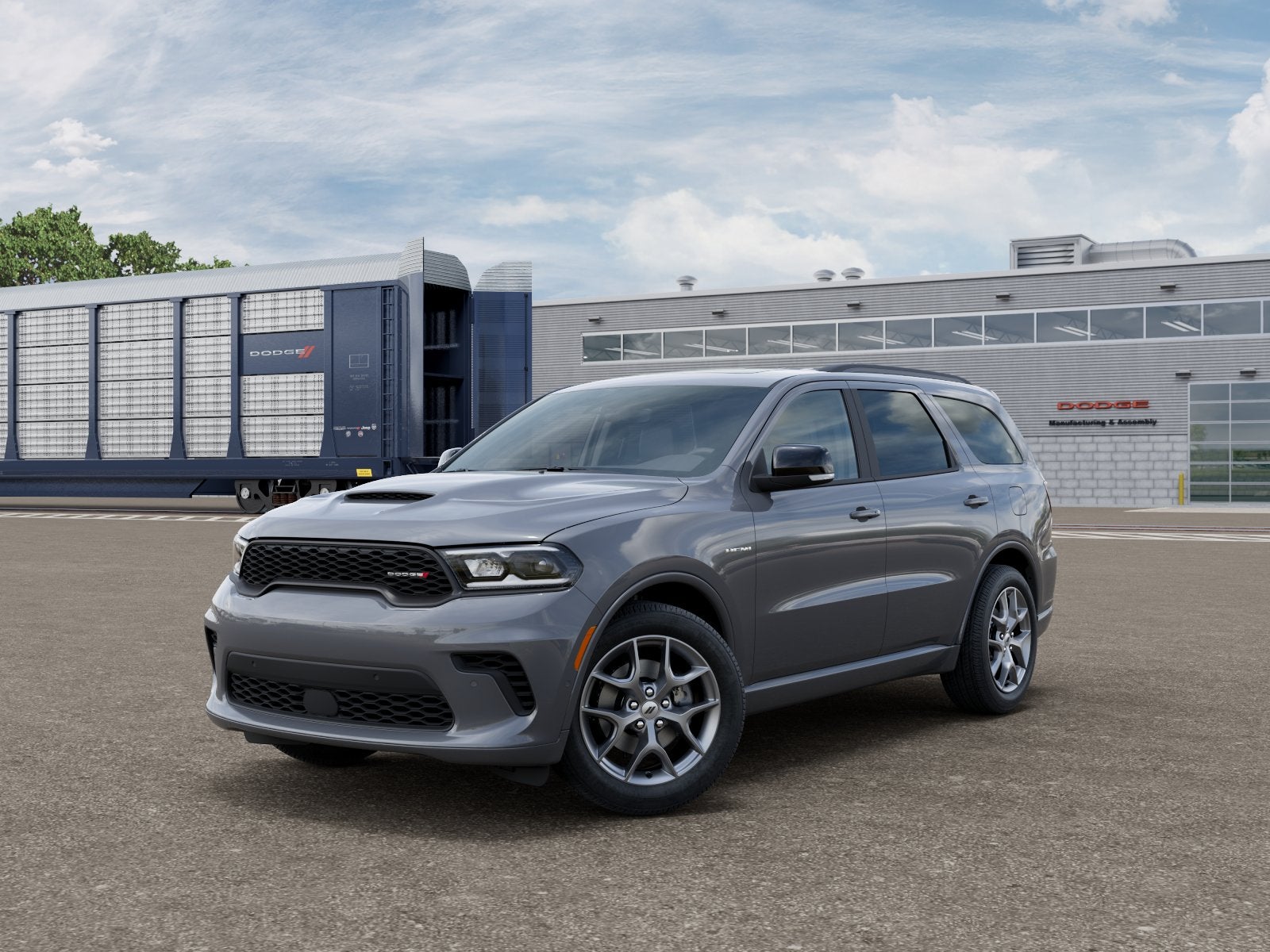 2026 Dodge Durango DURANGO GT PLUS AWD HEMI V8 in Destroyer Gray Clear-Coat Exterior Paint — front three-quarter view