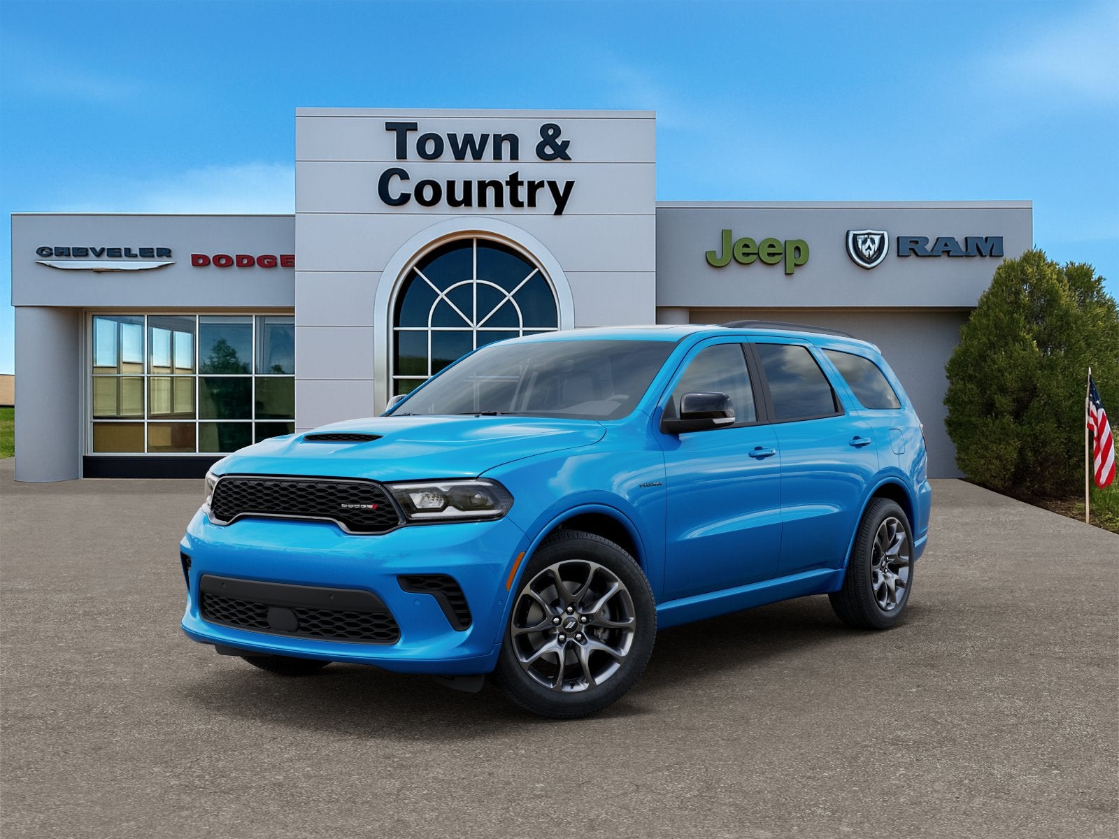 2026 Dodge Durango DURANGO GT PLUS AWD HEMI V8 in B5 Blue Exterior Paint — front three-quarter view