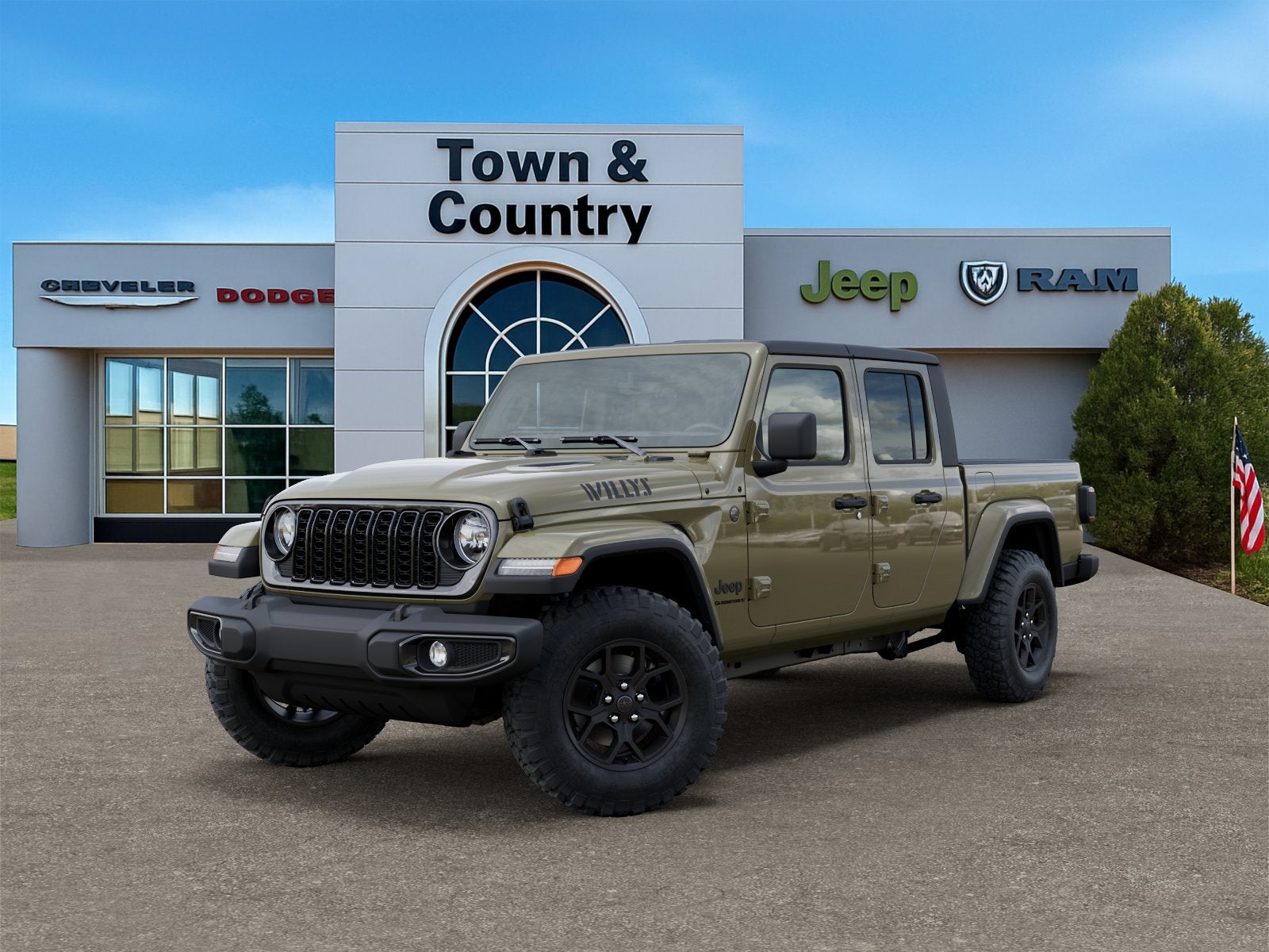 2026 Jeep Gladiator GLADIATOR WILLYS 4X4 in 41 Exterior Paint — front three-quarter view