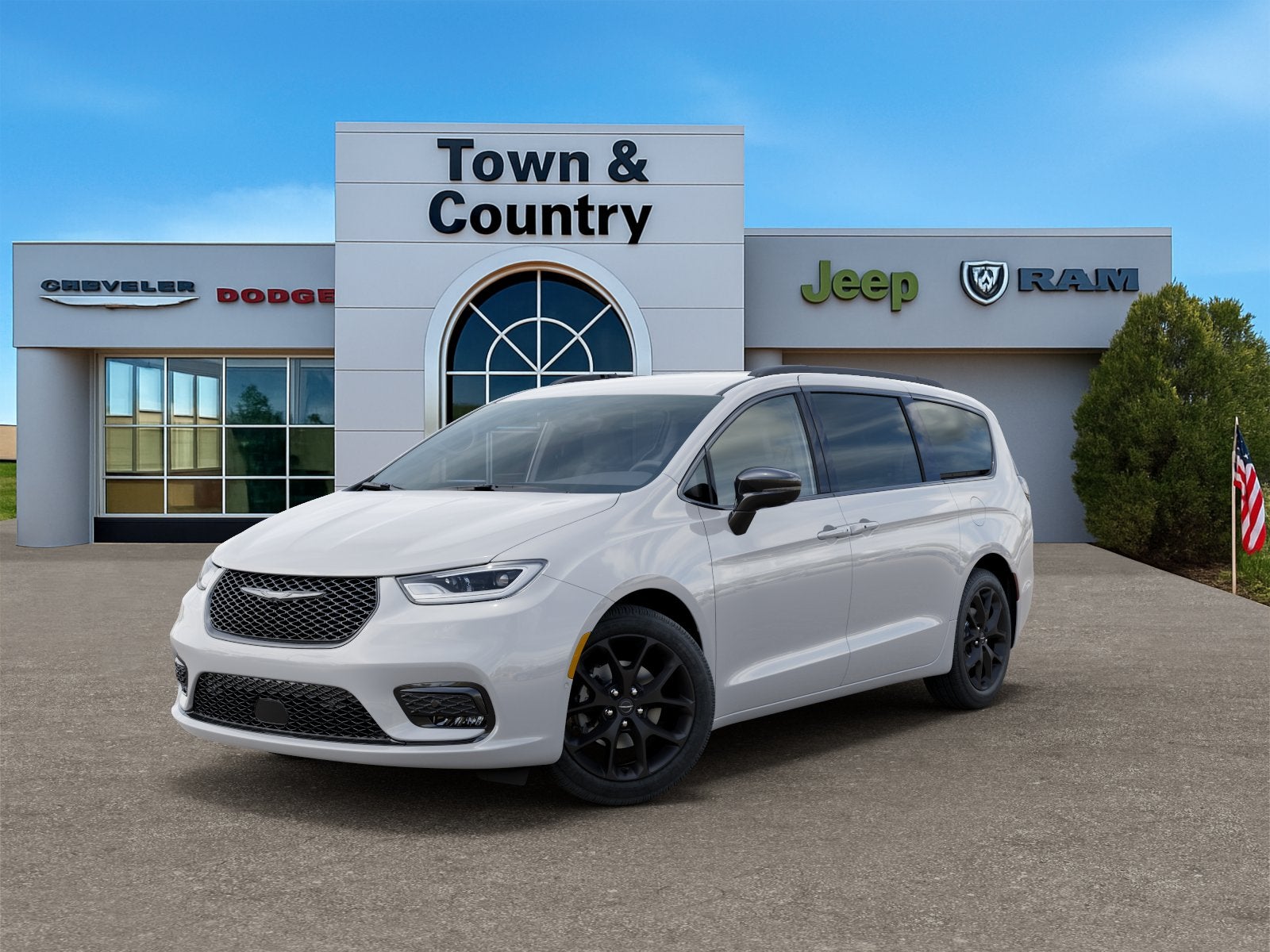 2026 Chrysler Pacifica PACIFICA SELECT in Bright White Clear-Coat Exterior Paint — front three-quarter view