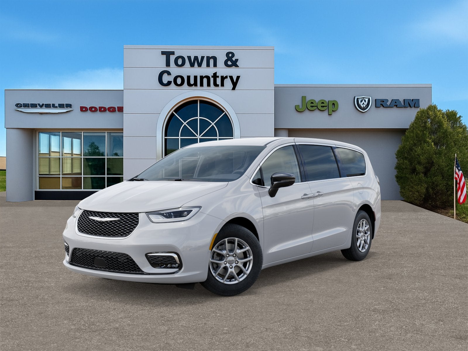 2026 Chrysler Pacifica PACIFICA SELECT in Bright White Clear-Coat Exterior Paint — front three-quarter view
