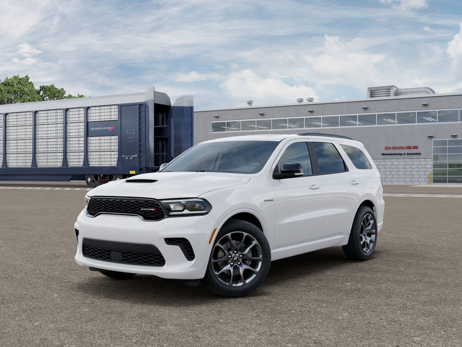 2026 Dodge Durango DURANGO GT PLUS AWD HEMI V8 in White Knuckle Clear-Coat Exterior Paint — front three-quarter view