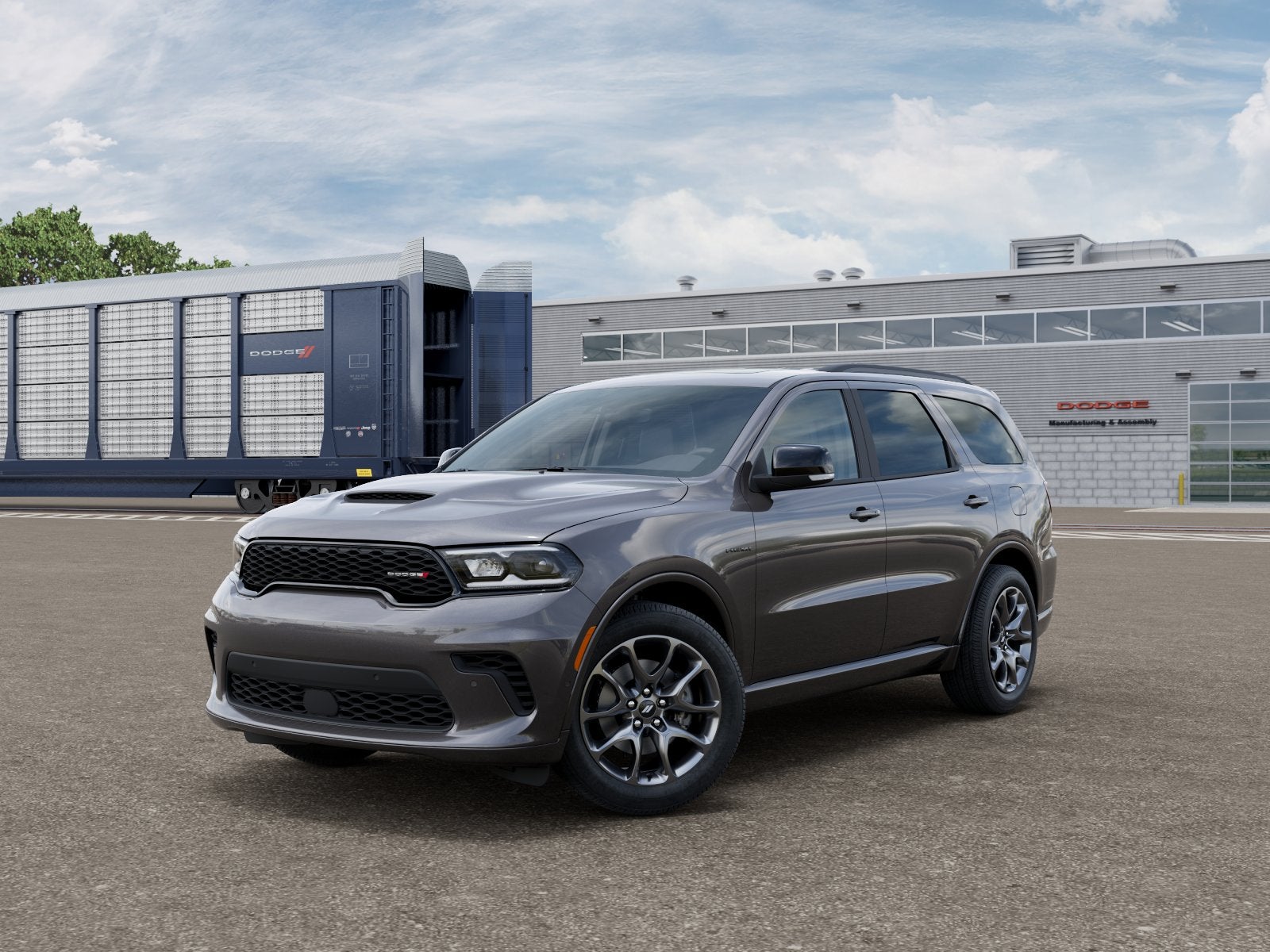 2026 Dodge Durango DURANGO GT PLUS AWD HEMI V8 in Vapor Gray Exterior Paint — front three-quarter view