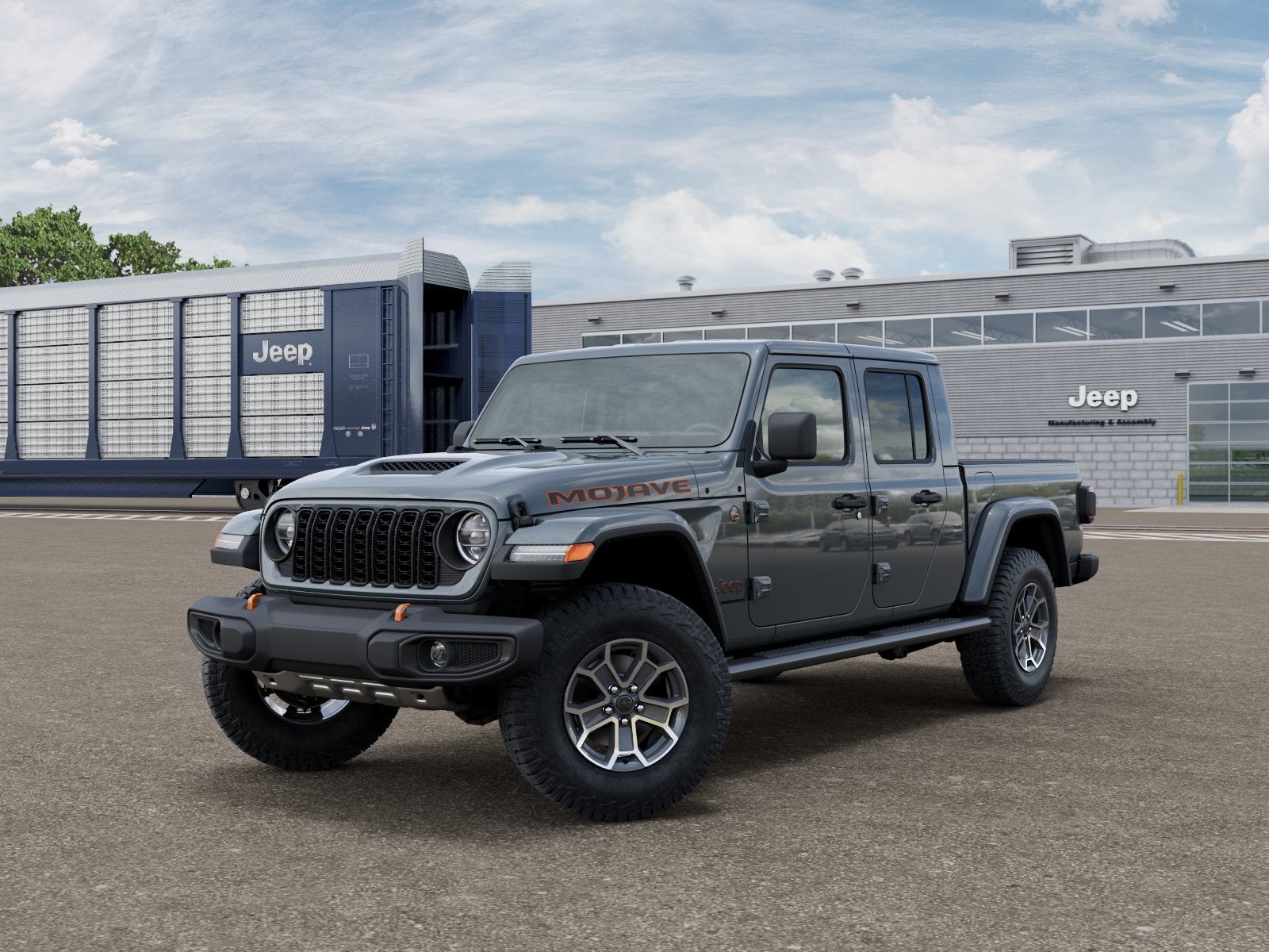 2026 Jeep Gladiator GLADIATOR MOJAVE 4X4 in Anvil Clear-Coat Exterior Paint — front three-quarter view