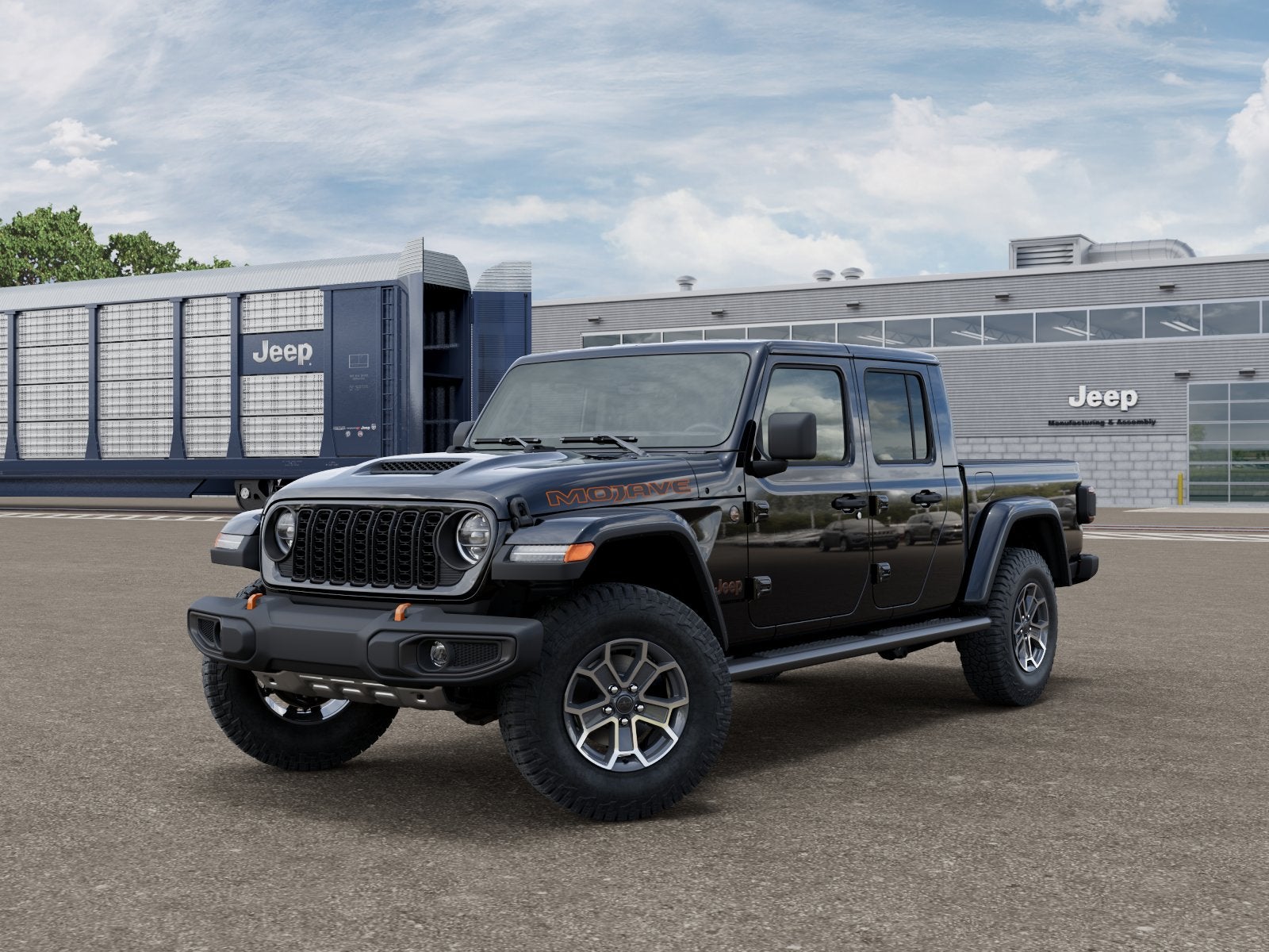 2026 Jeep Gladiator GLADIATOR MOJAVE 4X4 in Black Clear-Coat Exterior Paint — front three-quarter view