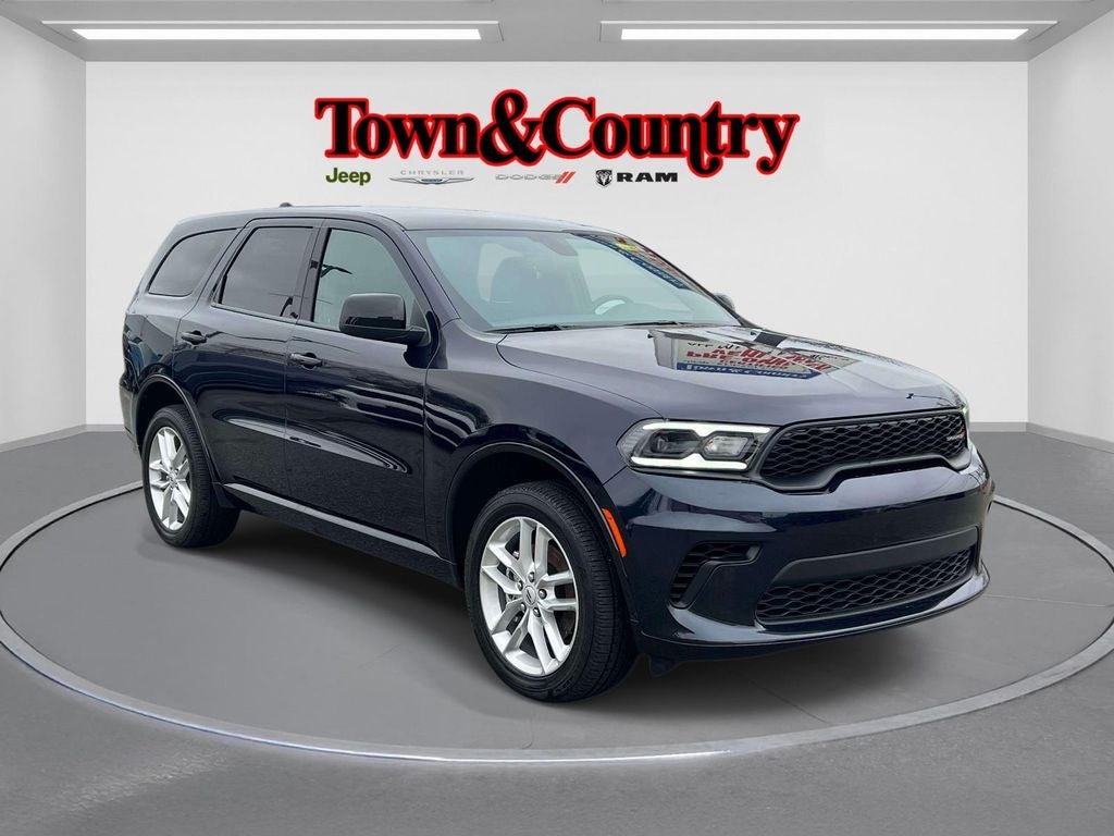 2025 Dodge Durango GT AWD in Night Moves — front three-quarter view