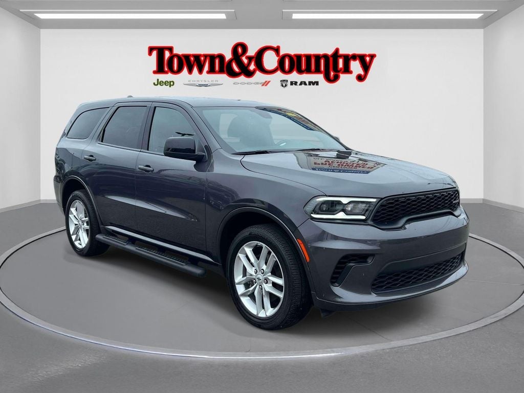 2025 Dodge Durango GT AWD in Vapor Gray — front three-quarter view